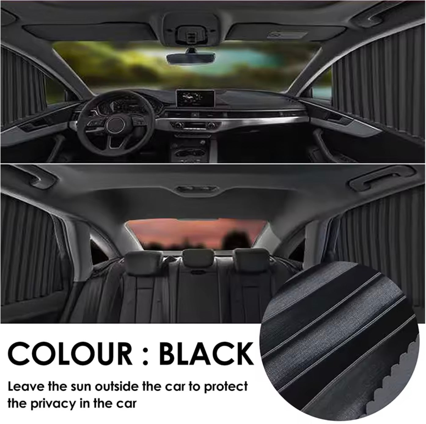 Magnetic Sunshade Curtain for Car Side Windows