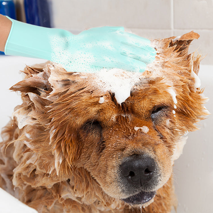Multipurpose Silicone Dishwashing Gloves with Scrubber