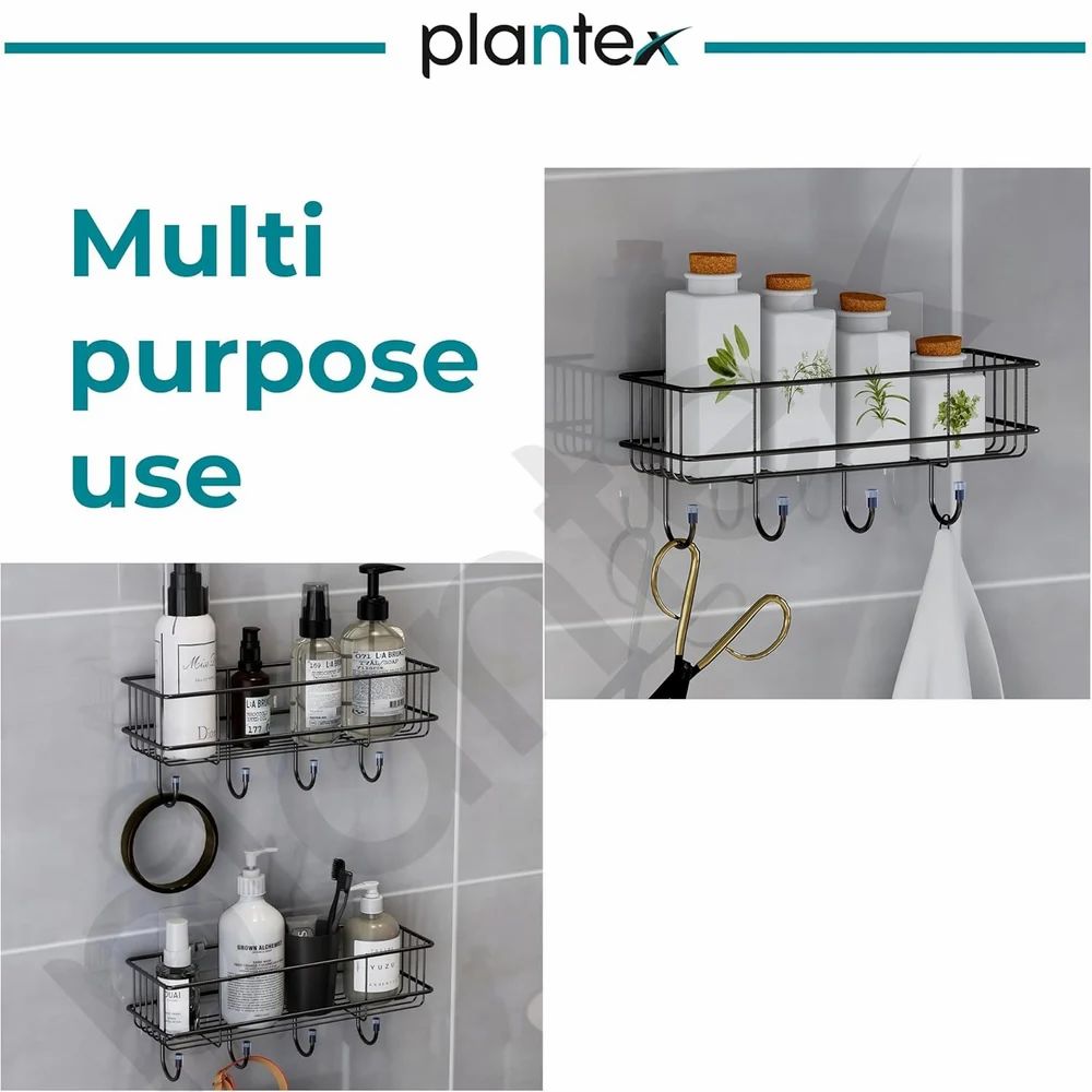 Adhesive Bathroom Shelf – Drill-Free Organizer