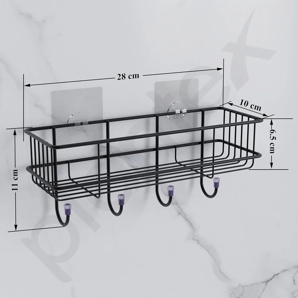 Adhesive Bathroom Shelf – Drill-Free Organizer