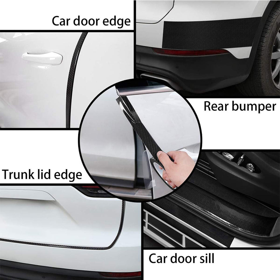 Carbon Fiber Car Door Edge & Bumper Protector Strip