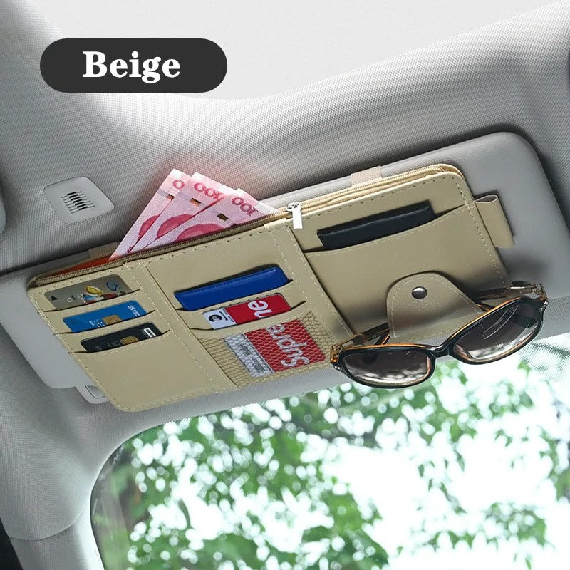 Multi-Pocket Sun Visor Organizer for Cars