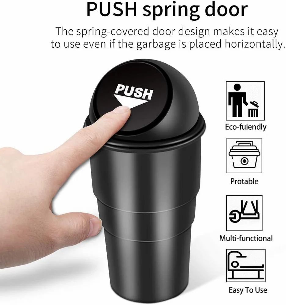 Mini Car Trash Can – Portable, Detachable & Easy to Clean