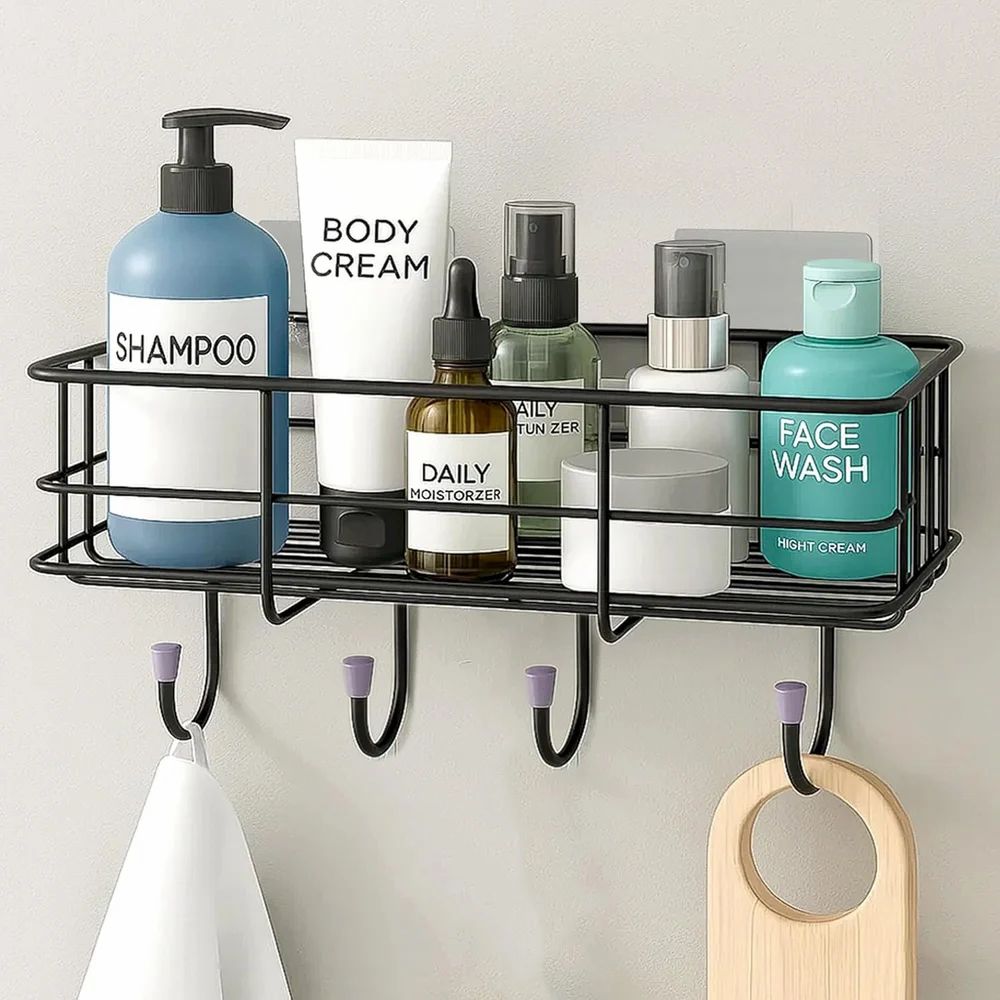 Adhesive Bathroom Shelf – Drill-Free Organizer