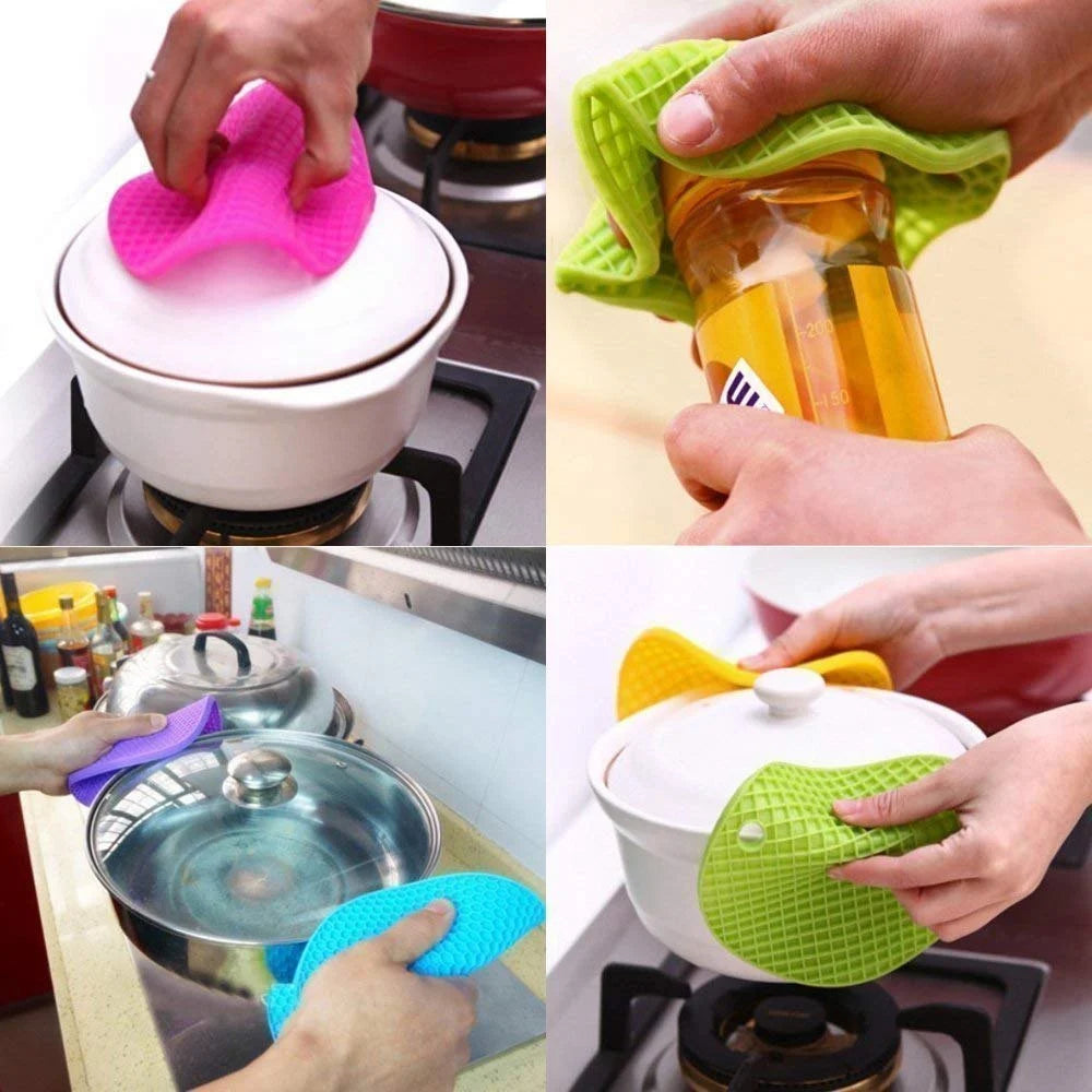 Silicone Tabletop Trivet Mats for Hot Pots & Pans - 4 PC's