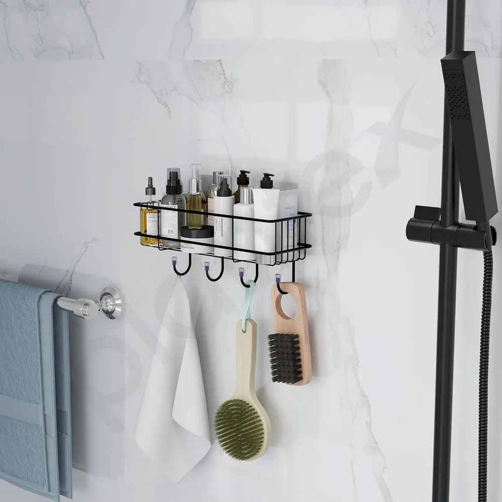 Adhesive Bathroom Shelf – Drill-Free Organizer